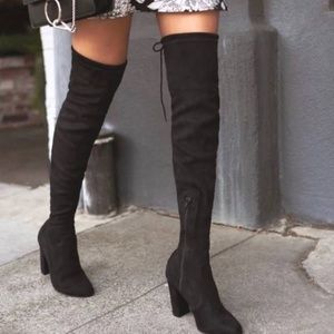 Unisa Black Over The Knee Boots